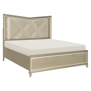 K BED W/ FB STRGE & LED, CHA