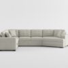 9401BEG Seating-Logansport Collection 4-Piece Sectional with Pull-...