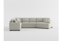 9401BEG Seating-Logansport Collection 4-Piece Sectional with Pull-...