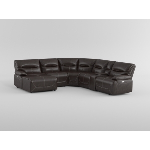 9579BRW*6LRRCPW 6-Piece Power Reclining Sect...