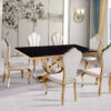 Da Vinci Gold/Black Dining Table