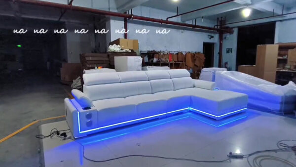 Denver RAF Chaise Sectional White