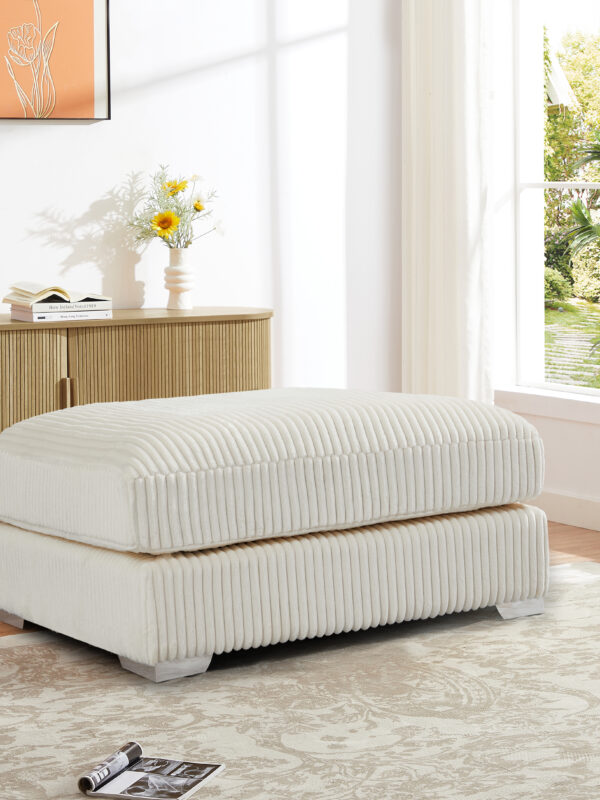 London Cream Ottoman