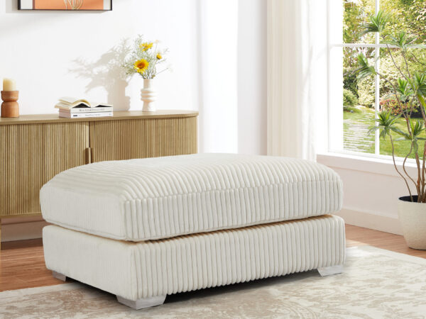 London Cream Ottoman