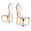 Lilo White & Gold Dining Chair