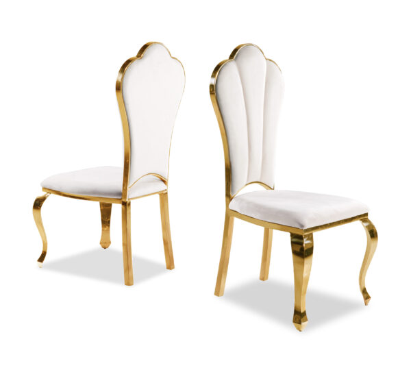Lilo White & Gold Dining Chair