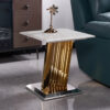 Shakespeare Gold/White End Table