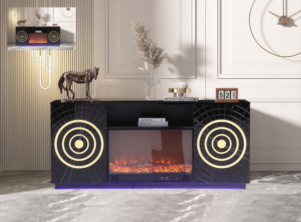 Santiago Black TV Stand