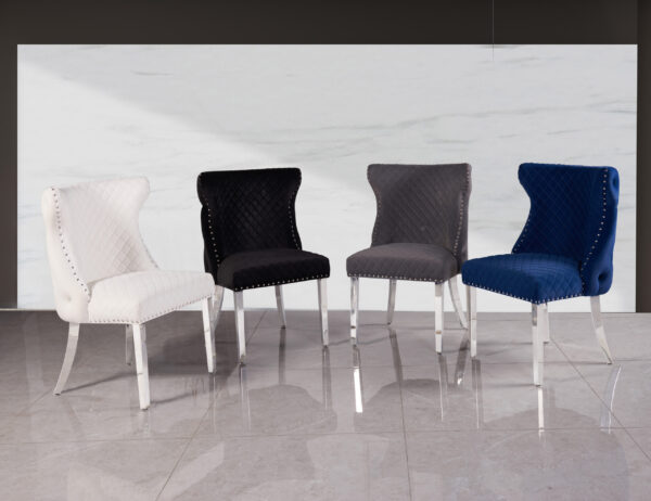 Stitch Black & Silver Dining Chair