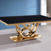 Da Vinci Gold/Black Dining Table