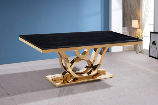 Da Vinci Gold/Black Dining Table