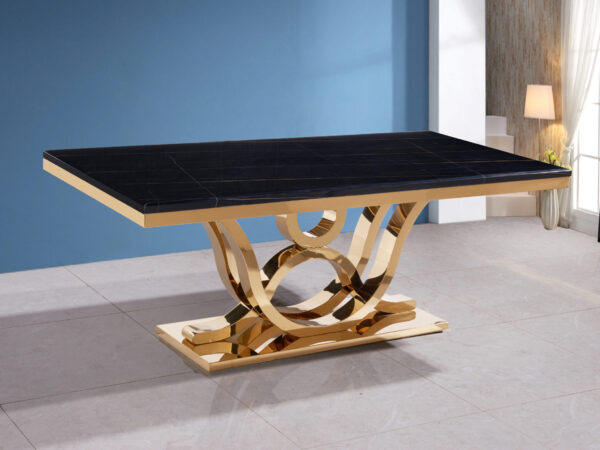 Da Vinci Gold/Black Dining Table