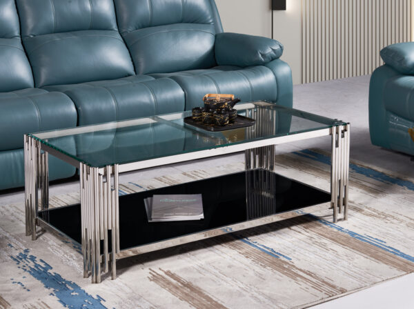 Columbus Silver/Black Coffee Table