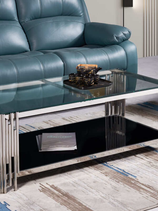 Columbus Silver/Black Coffee Table