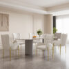 Mulan White & Gold Dining Chair