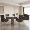 Mulan Gray & Gold Dining Chair