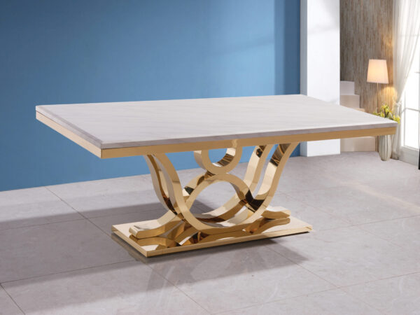 Da Vinci Gold/White Dining Table