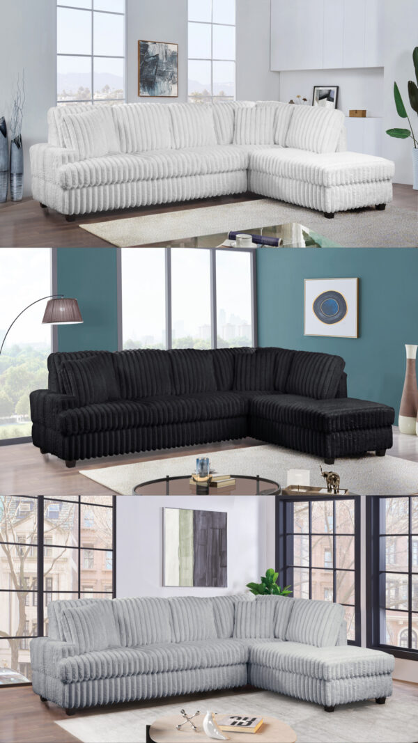Lisbon Gray
2-Pc Sectional Reversible Chaise
