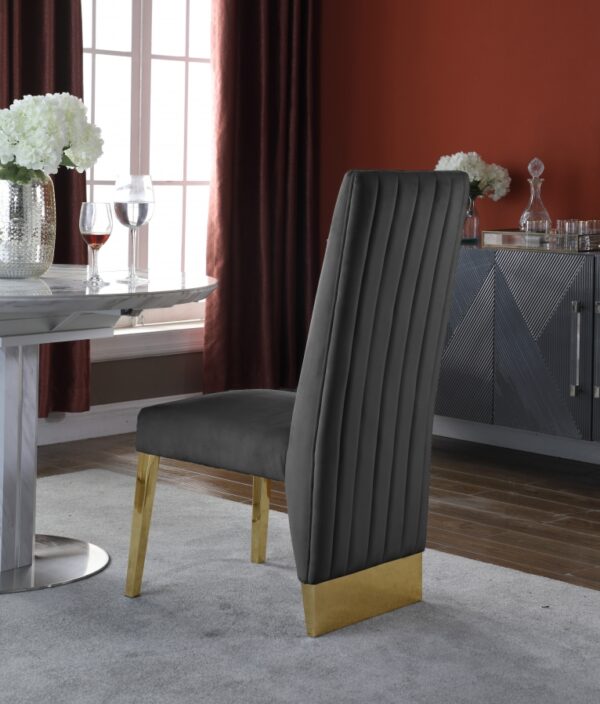 Cinderella Gray & Gold Dining Chair