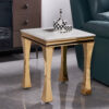 Gandhi Gold/White End Table