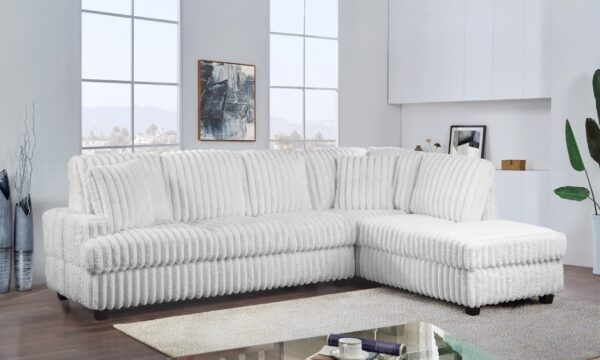 Lisbon White
2-Pc Sectional Reversible Chaise