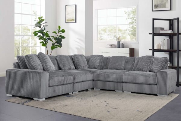 London Gray 5 Piece Sectional