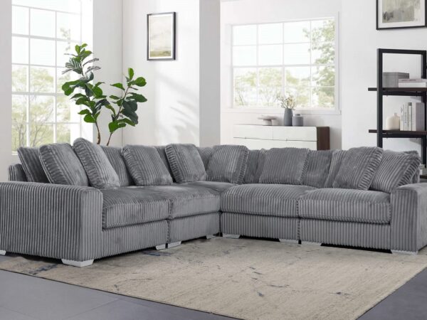 London Gray 5 Piece Sectional