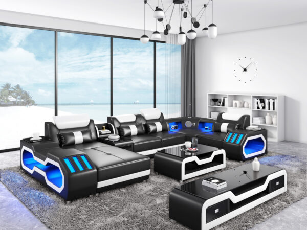 Nevada Black & White Sectional