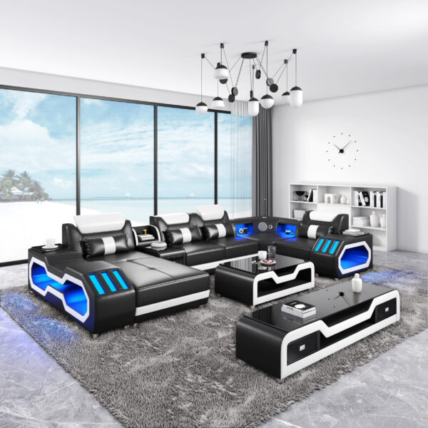 Nevada Black & White Sectional