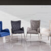 Mulan Black & Silver Dining Chair