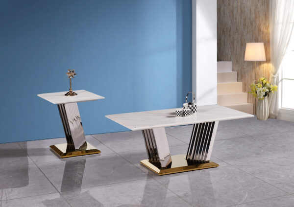 Shakespeare Silver/White Coffee Table