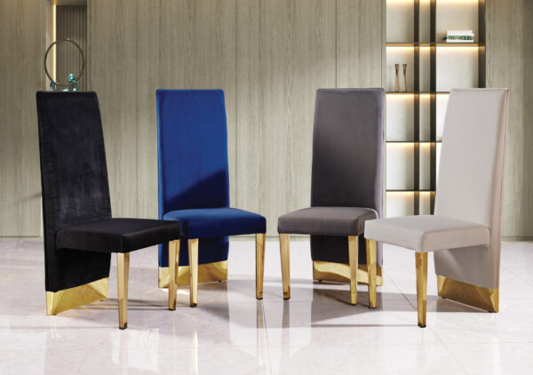 Cinderella White & Gold Dining Chair