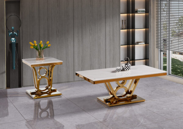 Da Vinci Gold/White Coffee Table