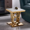 Da Vinci Gold/White End Table