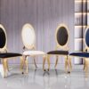 Olaf Gray & Gold Dining Chair