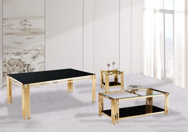 Columbus Gold/Black End Table