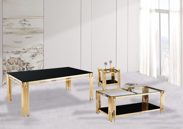 Columbus Gold/Black End Table