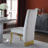 Cinderella White & Gold Dining Chair