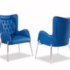 Mulan Blue & Silver Dining Chair