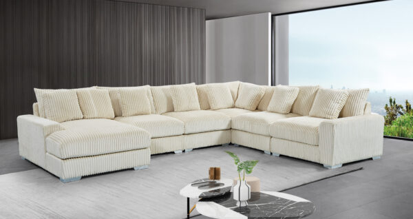 London Cream 6 Piece Sectional LAF Chaise
6-Pc Sectional LAF Chaise