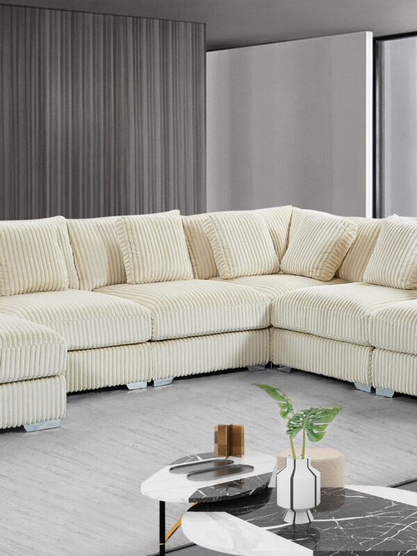 London Cream 6 Piece Sectional LAF Chaise
6-Pc Sectional LAF Chaise