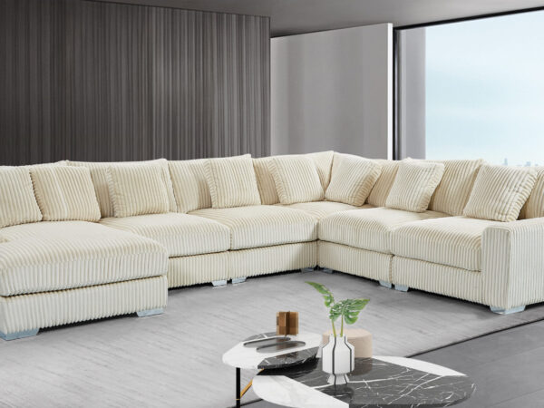 London Cream 6 Piece Sectional LAF Chaise
6-Pc Sectional LAF Chaise
