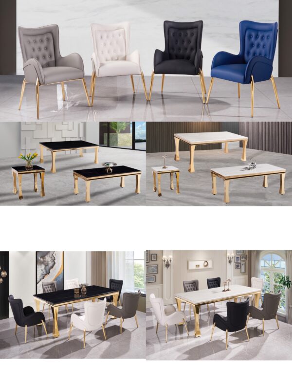 Gandhi Gold/Black End Table