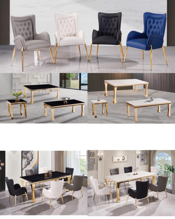 Gandhi Gold/Black End Table