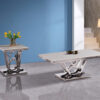 Da Vinci Silver/White End Table