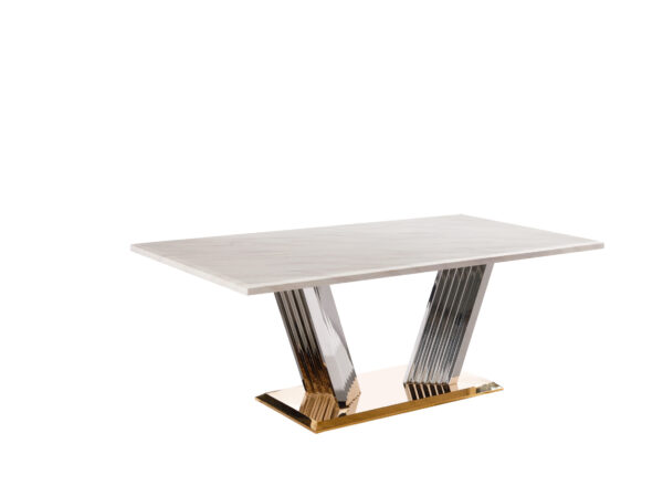 Shakespeare Silver/White Dining Table