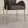 Mulan Gray & Gold Dining Chair
