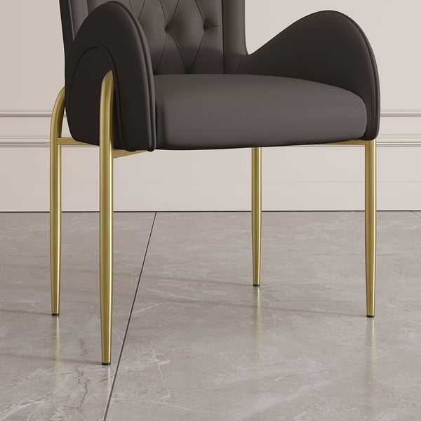 Mulan Gray & Gold Dining Chair