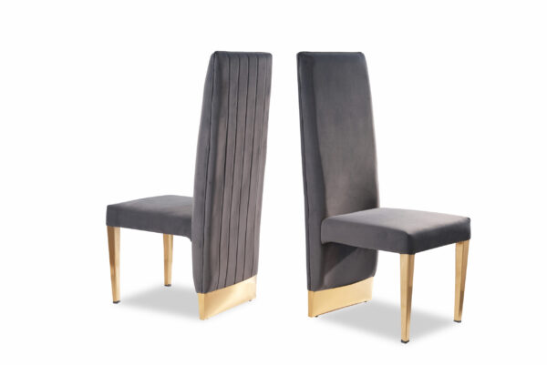 Cinderella Gray & Gold Dining Chair