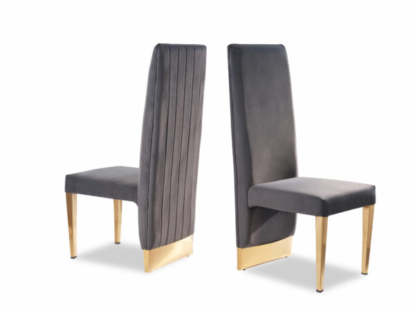 Cinderella Gray & Gold Dining Chair